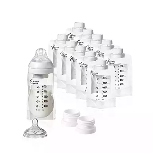 Tommee Tippee Pump and Go Breast Milk Feeding Bottle Starter Set