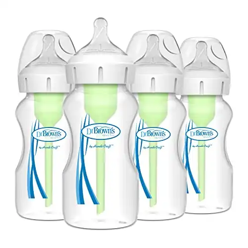 Dr. Brown's Natural Flow Anti-Colic Options+ Wide-Neck Baby Bottles